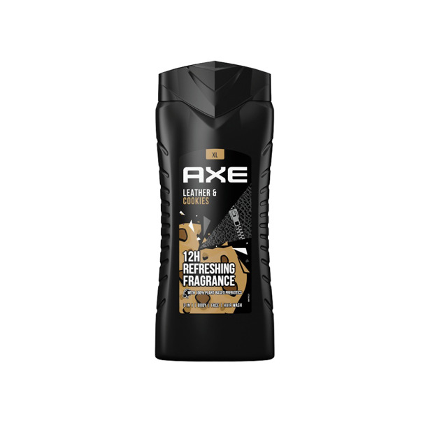 Axe - XL Shampoo & Showergel 3in1 Leather & Cookies (2 x 400ml)