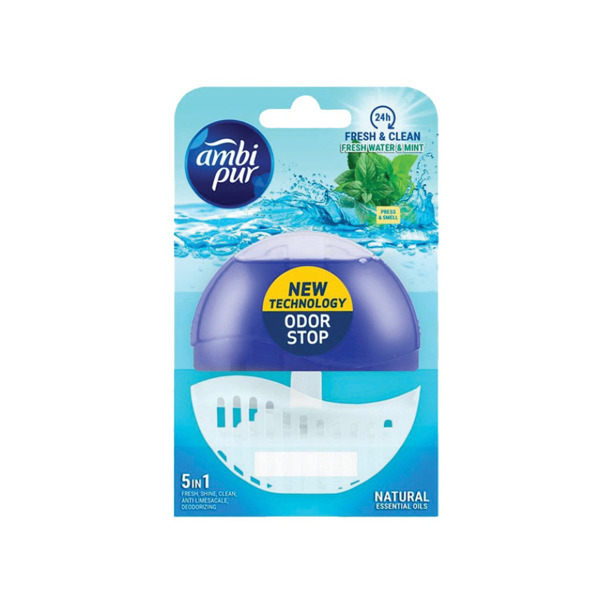 Ambi Pur - Toiletblok 5in1 Fresh Water & Mint (12 x 55ml)