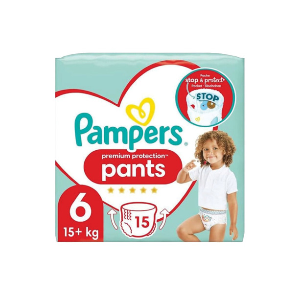 Pampers - Premium Protection Pants - 15+ Kg (4 x 15 stuks)