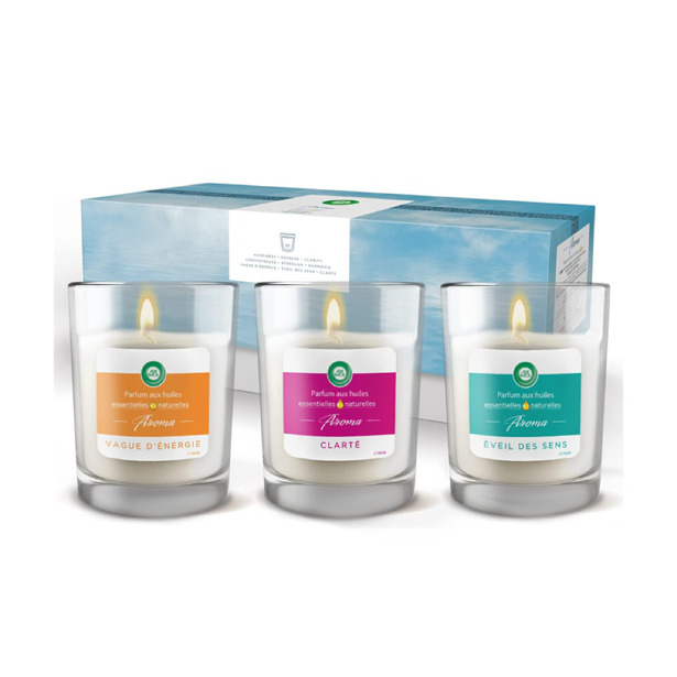 Airwick - Geurkaarsen Aromatherapie met etherische oliën (Set van 3)