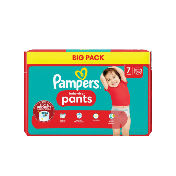 Pampers - Baby Dry Pants 7 - 17+ Kg (3 x 40 stuks)