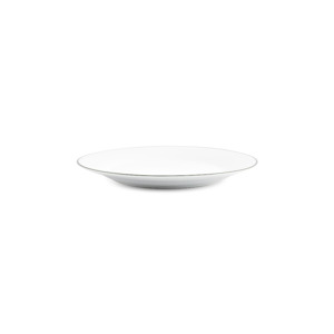 BonBistro Plat bord 24cm green rim Basic White (Set van 6) 5410595767090