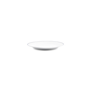 BonBistro Plat bord 20cm blue rim Basic White (Set van 6) 5410595760572