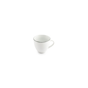 BonBistro Kop 20cl green rim Basic White (Set van 6) 5410595767212