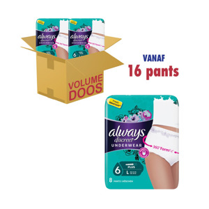 Always Discreet Pants Large Plus 6 (2 x 8 stuks) 8006540000168