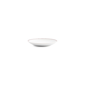 BonBistro Schotel 14,5cm burgundy rim Basic White (Set van 6) 5410595767397