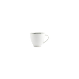 BonBistro Kop 20cl green rim Basic White (Set van 6) 5410595767212