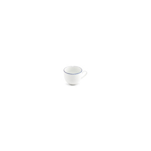 BonBistro Mokkakop 10cl blue rim Basic White (Set van 6) 5410595760688