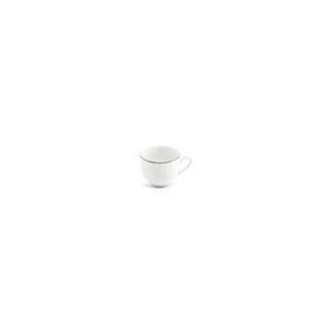 BonBistro Mokkakop 10cl black rim Basic White (Set van 6) 5410595760510