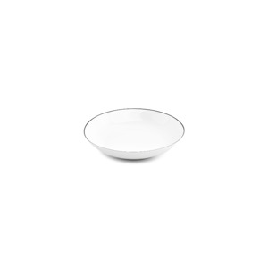 BonBistro Diep bord 21xH4cm coupe black rim Basic White (Set van 6) 5410595760497