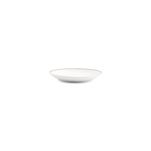 BonBistro Plat bord 15cm coupe burgundy rim Basic White (Set van 6) 5410595767304