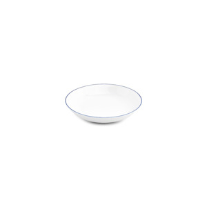 BonBistro Diep bord 21xH4cm coupe blue rim Basic White (Set van 6) 5410595760664