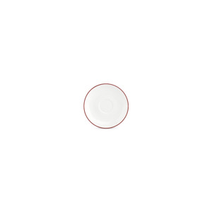 BonBistro Mokkaschotel 12,5cm burgundy rim Basic White (Set van 6) 5410595767373