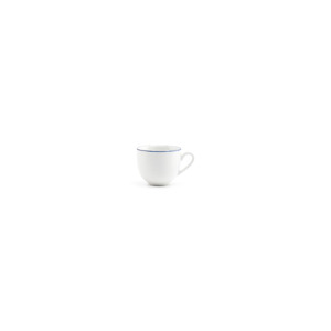 BonBistro Mokkakop 10cl blue rim Basic White (Set van 6) 5410595760688