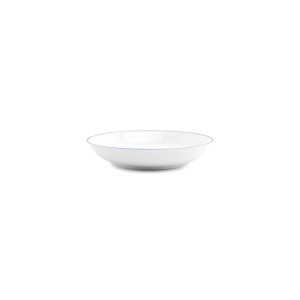 BonBistro Diep bord 21xH4cm coupe blue rim Basic White (Set van 6) 5410595760664