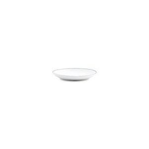 BonBistro Plat bord 15cm coupe blue rim Basic White (Set van 6) 5410595760626