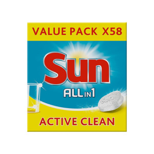 Sun All in One Tabs Active Clean (6 x 58 Tabs) 8717163656877