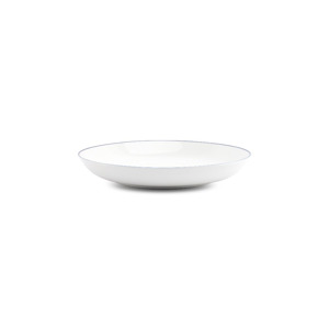 BonBistro Diep bord 27xH4cm coupe blue rim Basic White (Set van 6) 5410595760671