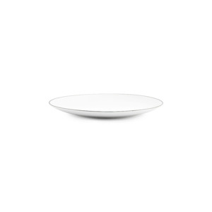 BonBistro Plat bord 24cm coupe green rim Basic White (Set van 6) 5410595767151