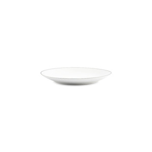 BonBistro Plat bord 20,5cm coupe green rim Basic White (Set van 6) 5410595767144