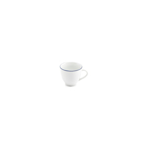 BonBistro Kop 20cl blue rim Basic White (Set van 6) 5410595760701