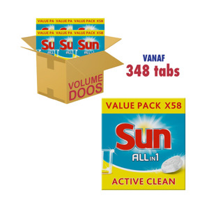 Sun All in One Tabs Active Clean (6 x 58 Tabs) 8717163656877