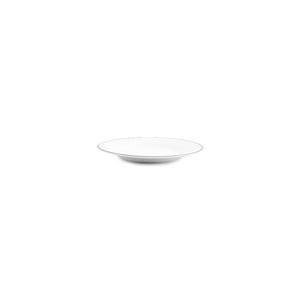 BonBistro Plat bord 15cm green rim Basic White (Set van 6) 5410595767076